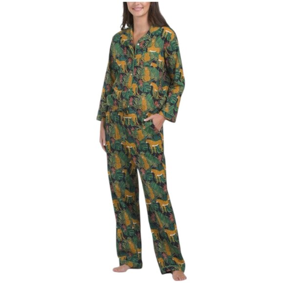 MAHOGANY 2pc Cotton Cheetah Pajama Set - Picture 1 of 3